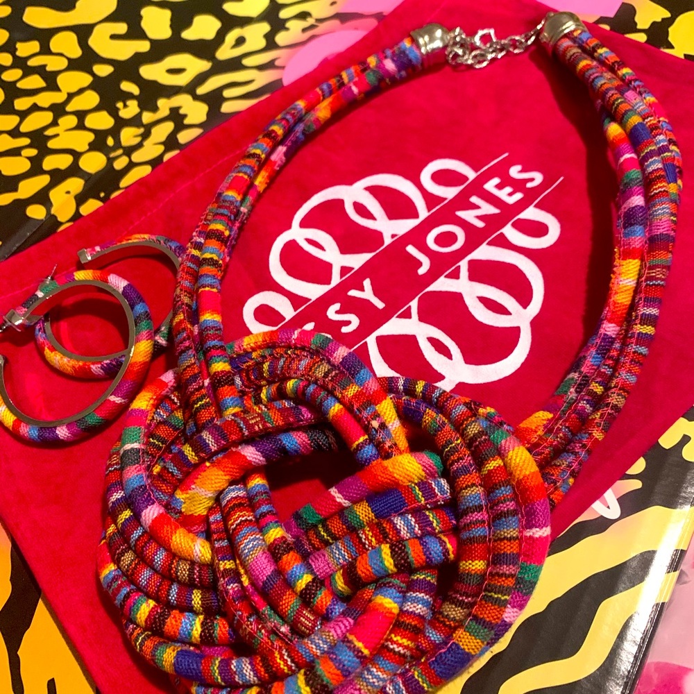 SJ vintage Vivienne necklace and hoops!